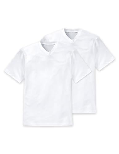 Schiesser Herren 2 Pack Shirt V-ausschnitt - American Unterhemd, Weiss_008151, S EU von Schiesser