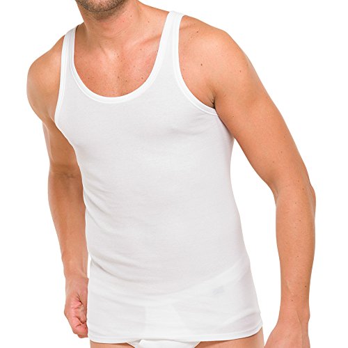 Schiesser Herren 2 PACK Unterhemd ohne Arm - Essential Feinripp von Schiesser