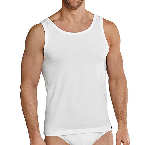Schiesser Herren Shirt 0/0 Arm Unterhemd, Weiß (100-weiss), 5 von Schiesser