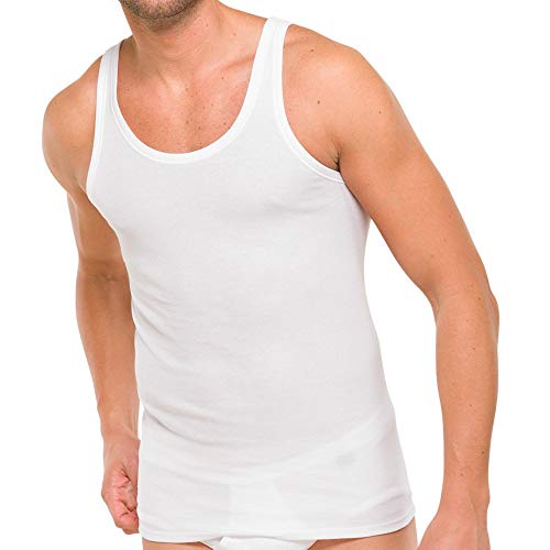 Schiesser Herren Unterhemd - 4er Pack - Essentials - Cotton Feinripp - Unterhemden aus 100% supergekämmter Baumwolle - Kochfest bis 95 Grad - Farbe Weiß - Größe 3XL von Schiesser