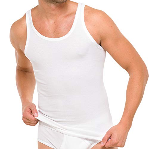 Schiesser Herren Unterhemd - 4er Pack - Essentials - Cotton Feinripp - Unterhemden aus 100% supergekämmter Baumwolle - Kochfest bis 95 Grad - Farbe Weiß - Größe XL Schiesser Herren Unterhemd - 4er Pack - Essentials - Cotton Feinripp - Unterhemden aus 100% supergekämmter Baumwolle - Kochfest bis 95 Grad - Farbe Weiß - Größe XL von Schiesser