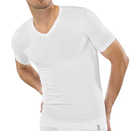 Schiesser Herren Shirt 1/2 Arm (2er Pack) Unterhemd, Weiß (Weiss 100), 7 von Schiesser