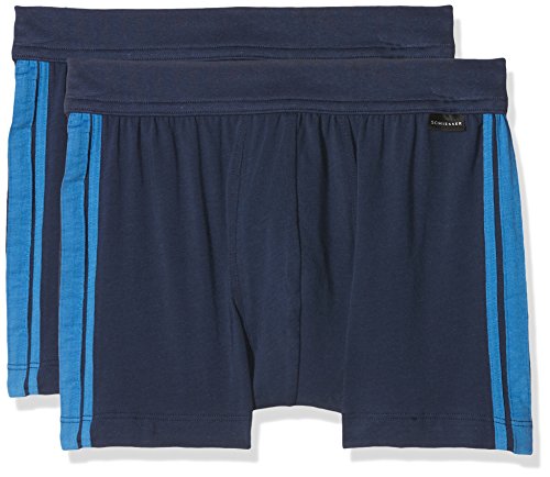 Schiesser Herren Unterhose 2er Pack, Blau (Admiral 801), Medium (Herstellergröße 005) von Schiesser