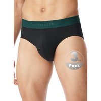 Schiesser Herren Slips blau Baumwolle & Mix unifarben von Schiesser