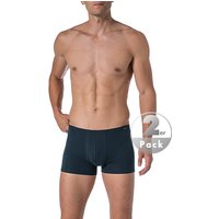Schiesser Herren Trunks blau Baumwolle unifarben von Schiesser