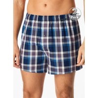 Schiesser Herren Boxershorts blau Baumwolle gemustert von Schiesser
