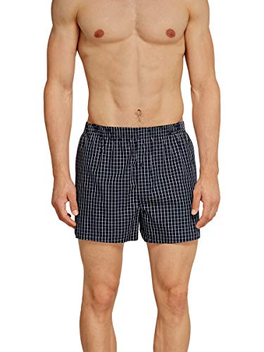 Schiesser Herren Web-Boxer Retroshorts, Blau (dunkelblau 803), 7 von Schiesser