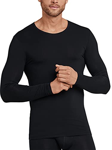 Schiesser Herren Wolle Langarmshirt Rundhals Unterhemd, Schwarz (Schwarz 000), 8 von Schiesser