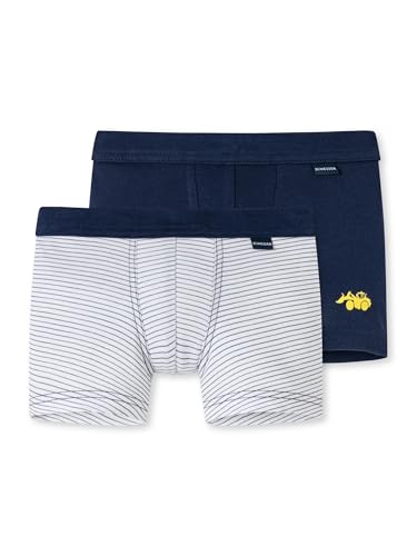 Schiesser Jungen 2 Pack Mit Weichem Bündchen Unterwäsche Feinripp - 100% Organic Bio Baumwolle Größe 92 Bis 140 Boxershorts, Sortiert 6_173127, 92 EU von Schiesser