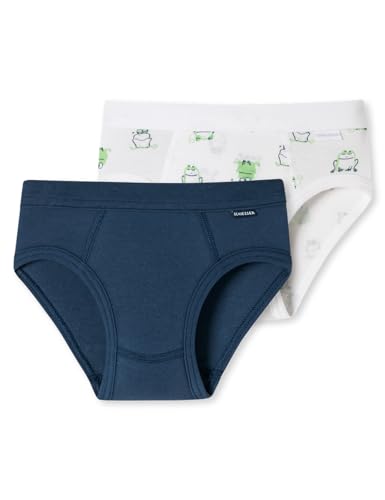 Schiesser Jungen 2 Pack Sportslip Unterwäsche Feinripp - 100% Organic Bio Baumwolle - Größe 92 bis 140, Sortiert 1_181049, 92 von Schiesser