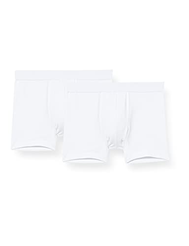 Schiesser Jungen 2 Pack Unterwäsche Boxershorts - 95/5 Organic Bio Baumwolle Größe 140 Bis 176, Weiss_173534, 176 EU von Schiesser