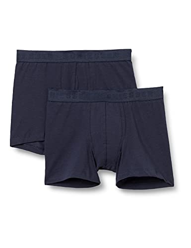 Schiesser Jungen 2 Pack Unterwäsche Boxershorts - 95/5 Organic Bio Baumwolle Größe 140 Bis 176, Nachtblau_173534, 164 EU von Schiesser