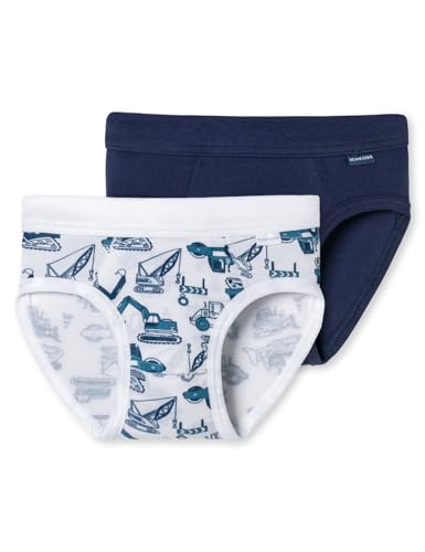 Schiesser Jungen 2 Pack Sportslip Unterwäsche Feinripp - 100% Organic Bio Baumwolle - Größe 92 bis 140, Sortiert 2_181844, 128 von Schiesser