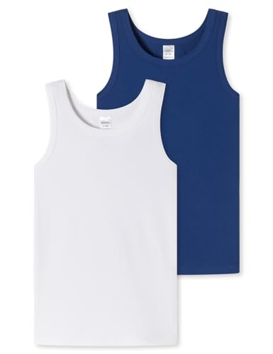 Schiesser Jungen 2 Pack Unterhemd-95/5 Organic Bio Baumwolle-Größe 140 bis 176 Unterwäsche, Sortiert 3_180983, 164 (2er Pack) Schiesser Jungen 2 Pack Unterhemd-95/5 Organic Bio Baumwolle-Größe 140 bis 176 Unterwäsche, Sortiert 3_180983, 164 (2er Pack) von Schiesser