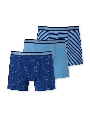 Schiesser Jungen 3 Pack Unterwäsche Boxershorts-95/5 Organic Bio Baumwolle-Größe 92 Boxershorts, Sortiert 1_180036, 140 (3er Pack) von Schiesser