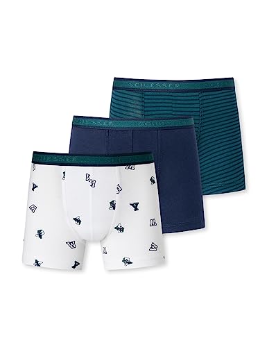 Schiesser Jungen 3 Pack Unterwäsche Boxershorts-95/5 Organic Bio Baumwolle-Größe 92 bis 140 Boxershorts, Sortiert 3_180036, 128 (3er Pack) von Schiesser