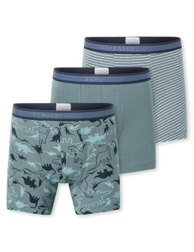 Schiesser Jungen 3 Pack Boxershorts-95/5 Organic Bio Baumwolle-Größe 92 Unterwäsche, Sortiert 8_181846, 140 von Schiesser