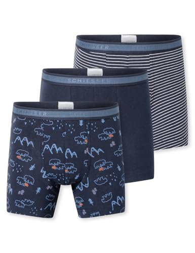 Schiesser Jungen 3 PACK Unterwäsche Boxershorts - 95/5 Organic Bio Baumwolle - Größe 92 bis 221 von Schiesser