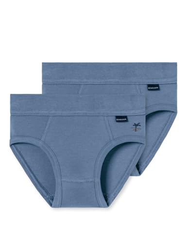 Schiesser Jungen 2 Pack Sportslip Feinripp-100% Organic Bio Baumwolle-Größe 140 Unterwäsche, Sortiert 5_181847, 92 (2er Pack) von Schiesser