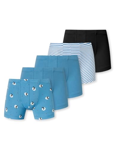 Schiesser Jungen 5 Pack Boxershort Unterhosen-95/5 Organic Bio Baumwolle-Größe 92 bis 140 Unterwäsche, Sortiert 1_181847, 128 von Schiesser