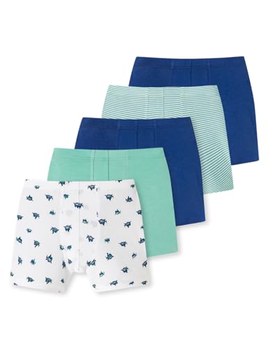 Schiesser Jungen 5 Pack Boxershort Unterhosen-95/5 Organic Bio Baumwolle-Größe 92 bis 140 Unterwäsche, Sortiert 2_181052, 128 (5er Pack) von Schiesser