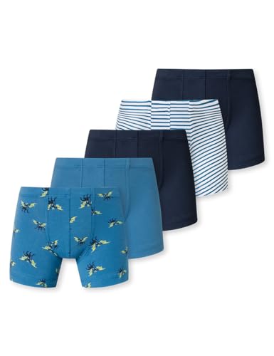 Schiesser Jungen 5 Pack Boxershort Unterhosen-95/5 Organic Bio Baumwolle-Größe 92 bis 140 Unterwäsche, Sortiert 3_181847, 128 von Schiesser