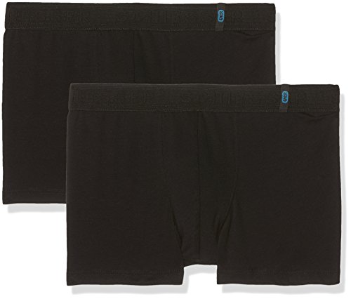 Schiesser Jungen 95/5 Multi-Pack 2Pack Shorts Boxershorts, Schwarz (Schwarz 000), L (2er von Schiesser