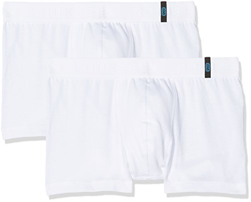 Schiesser Jungen 95/5 Multi-Pack 2Pack Shorts Boxershorts, Weiß (Weiß 100), S (2er von Schiesser
