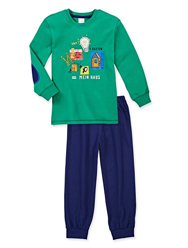 Schiesser Jungen Anzug Lang Zweiteiliger Schlafanzug, Grün (grün 700), (Herstellergröße: 104) von Schiesser