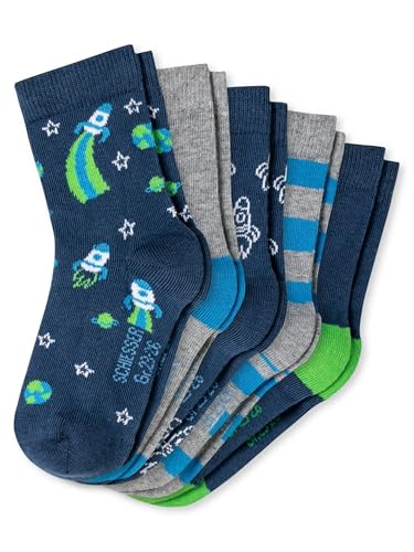Schiesser Jungen Kinder Kids Größe 19 Bis 34 Strümpfe Socken - 5er PACK, Sortiert 1_173261, 19-22 EU von Schiesser