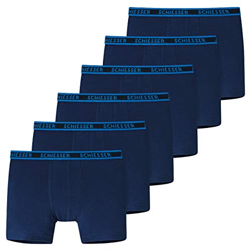 Schiesser Jungen Boxershorts aus Bio-Baumwolle (3er Pack), 6 x Blau, 18-24 Months von Schiesser