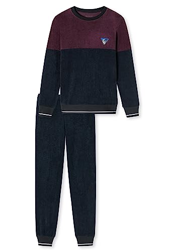 Schiesser Jungen Kinder Langer Schlafanzug-Organic Cotton Pyjamaset, Burgund (Burgund), 152 von Schiesser