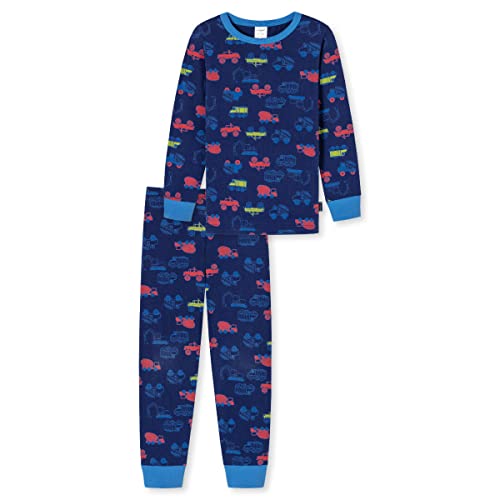 Schiesser Jungen Kinder Langer Schlafanzug-Organic Cotton Pyjamaset, Dunkelblau I, 98 von Schiesser