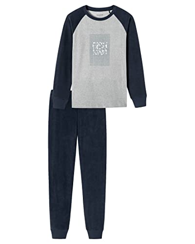 Schiesser Jungen Kinder Langer Schlafanzug-Organic Cotton Pyjamaset, Grau-Mel. Ii, 140 von Schiesser