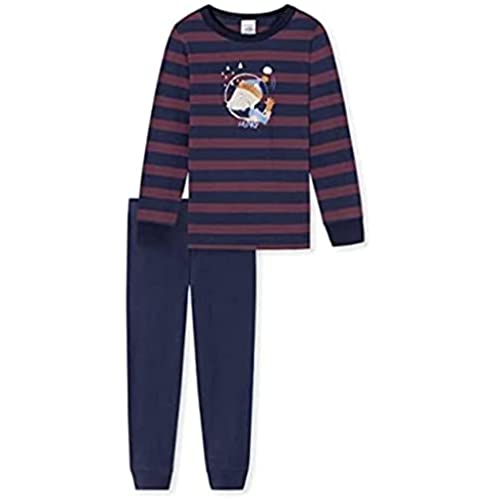 Schiesser Jungen Kinder Langer Schlafanzug-Organic Cotton Pyjamaset, Mauve, 140 von Schiesser