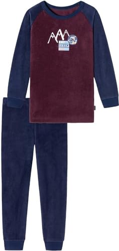 Schiesser Jungen Kinder Langer Schlafanzug-Organic Cotton Pyjamaset, Mauve I, 104 von Schiesser