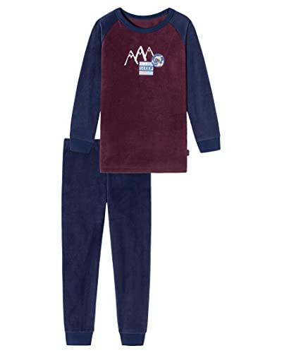Schiesser Jungen Kinder Langer Schlafanzug-Organic Cotton Pyjamaset, Mauve I, 128 von Schiesser