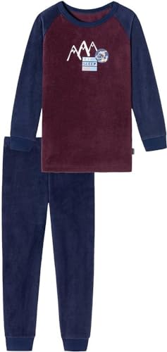 Schiesser Jungen Kinder Langer Schlafanzug-Organic Cotton Pyjamaset, Mauve I, 140 von Schiesser