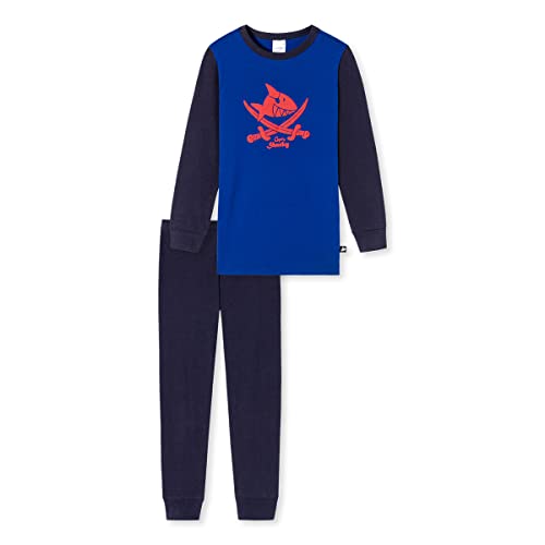 Schiesser Jungen Kinder Langer Schlafanzug-Organic Cotton Pyjamaset, Royal (Blau I), 92 von Schiesser