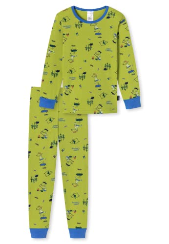 Schiesser Jungen Kinder Langer Schlafanzug-Organic Cotton Pyjamaset, Grün 00, 104 von Schiesser