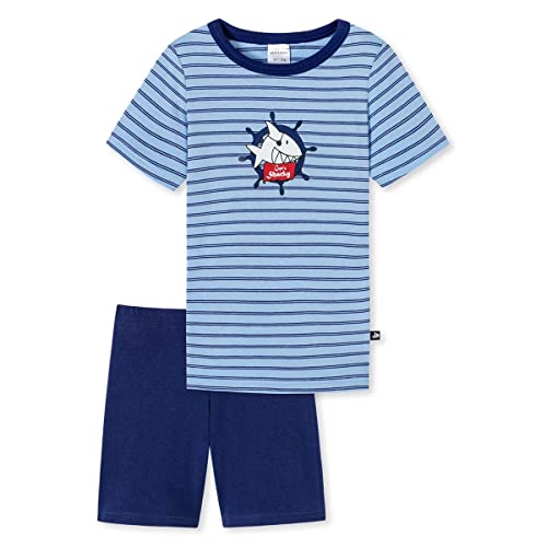 Schiesser Jungen Kurzer Schlafanzug Pyjamaset, hellblau, 116 von Schiesser