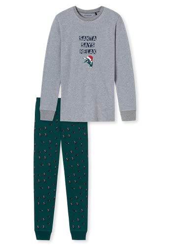 Schiesser Jungen Kinder Langer Schlafanzug-Organic Cotton Pyjamaset, Grau 1, 152 von Schiesser