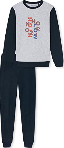 Schiesser Jungen Langer Schlafanzug-Organic Cotton Pyjamaset, grau-meliert I, 140 von Schiesser