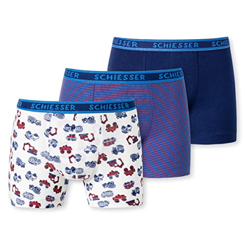 Schiesser Jungen Organic Cotton Boxershort (3er Pack) Unterwäsche, Sortiert 2 908 (III), 140 von Schiesser