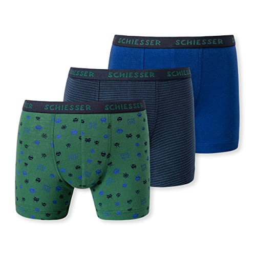 Schiesser Jungen Organic Cotton Boxershort (3er Pack) Unterwäsche, Sortiert 2, 92 von Schiesser