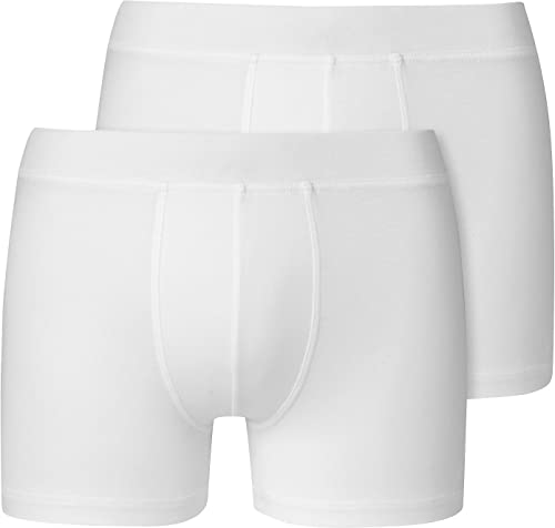Schiesser Jungen 2 Pack Unterwäsche Boxershorts Weiches Bündchen - 95/5 Organic Bio Baumwolle Größe 92 Bis 140, Weiss_173535, 164 EU von Schiesser