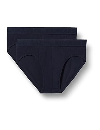 Schiesser Jungen 2 Pack Unterwäsche - 95/5 Organic Bio Baumwolle Größe 92 Bis 140 Slip, Nachtblau_173533, 140 EU von Schiesser