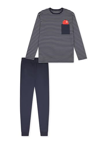 Schiesser Jungen Pyjama Nightwear - Graphit - Größe 176 von Schiesser