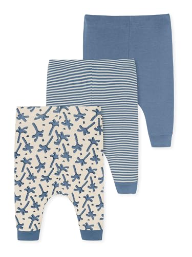 Schiesser Jungen Pyjamahose 3-Pack Natural Love - blau, Creme - Größe 98 von Schiesser