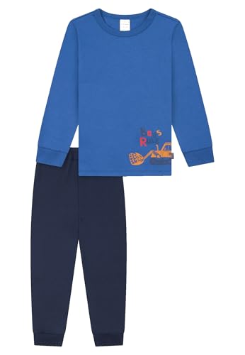 Schiesser Jungen Schlafanzug Lang - 100% Organic Bio Baumwolle Größe 92 Bis 140 Pyjamaset, Blau_181867, 116 EU von Schiesser